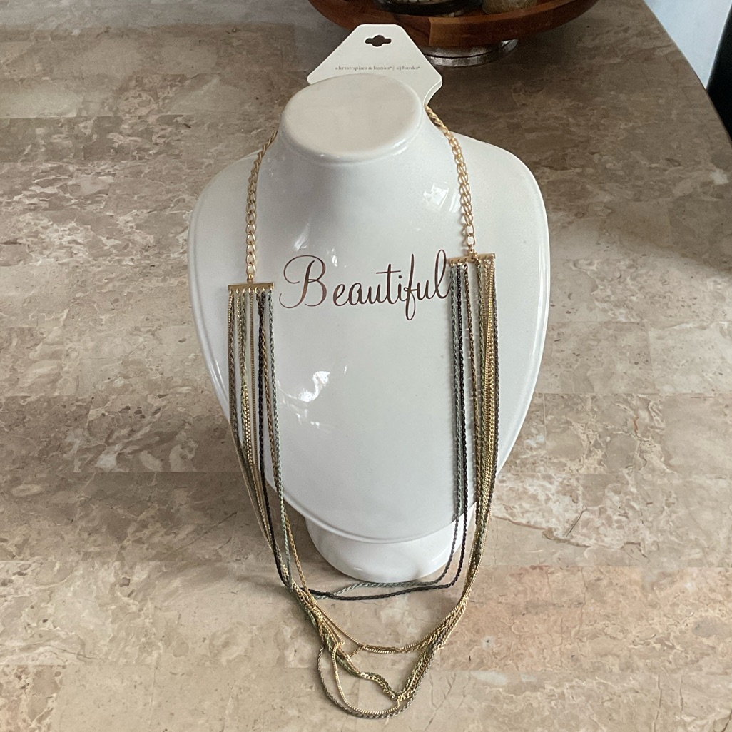 Gold And Black Layered Necklace From Christopher Banks 20$